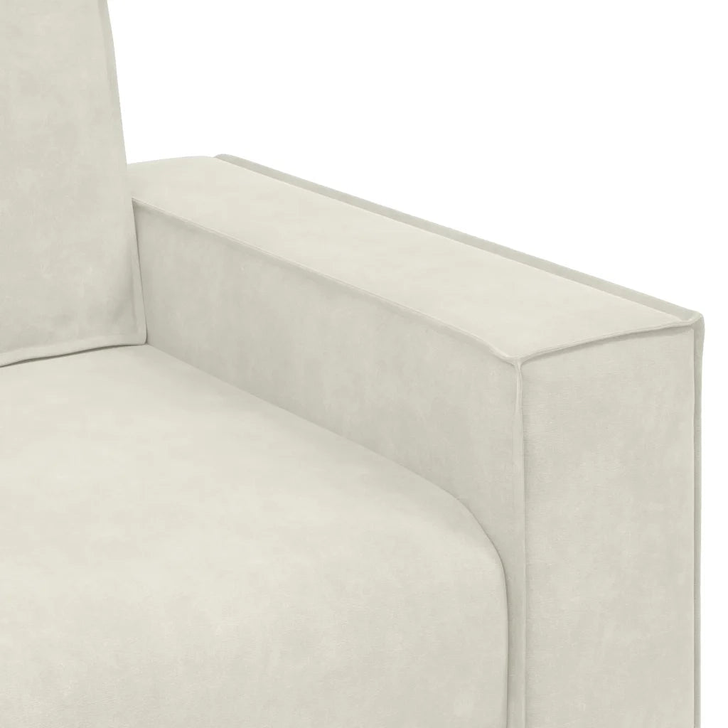 Divano a 2 Posti-Sofa 2 Posti crema 140 cm in Velluto 286325