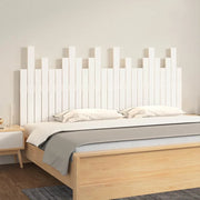 Testiera da Parete Bianca 166x3x80 cm in Legno Massello di Pino 824809