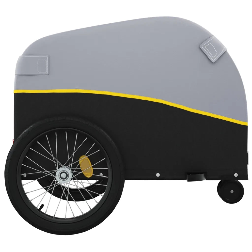 Rimorchio da Bici Nero e Giallo 30 kg in Ferro 94141