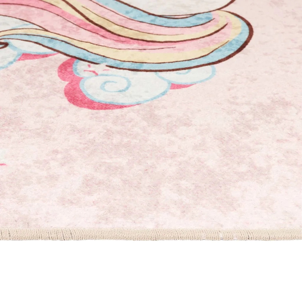Tappeto Bambini Rosa 160x230 cm Unicorno Lavabile 136622
