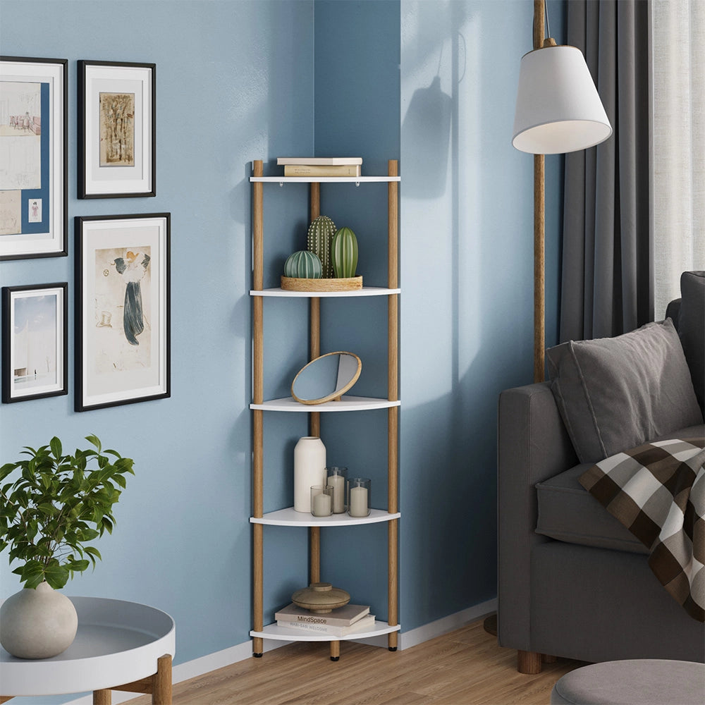 Vicco Libreria Bianco/pino 29 x 133 cm con 5 vani portaoggetti