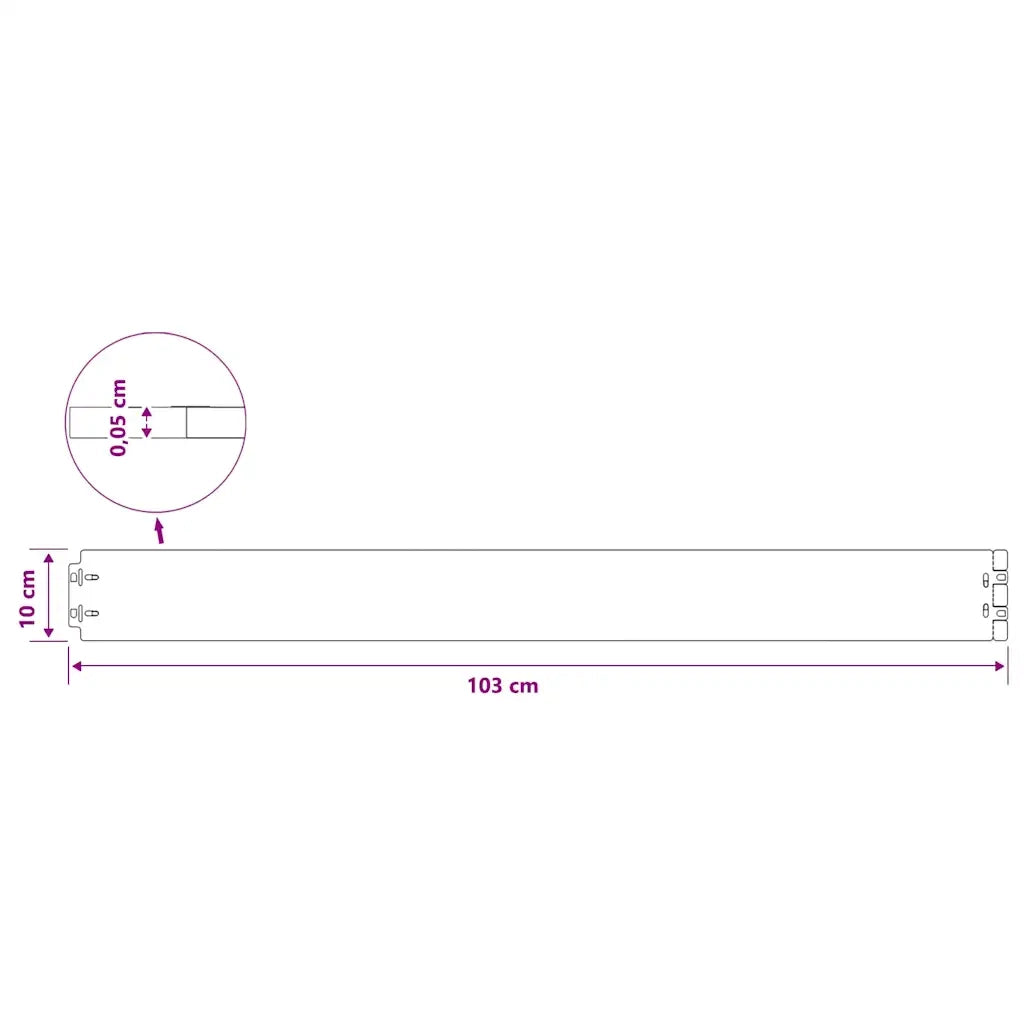 Bordure per Prato 10 pz Bianchi Acciaio Laminato a Freddo CFW1773470