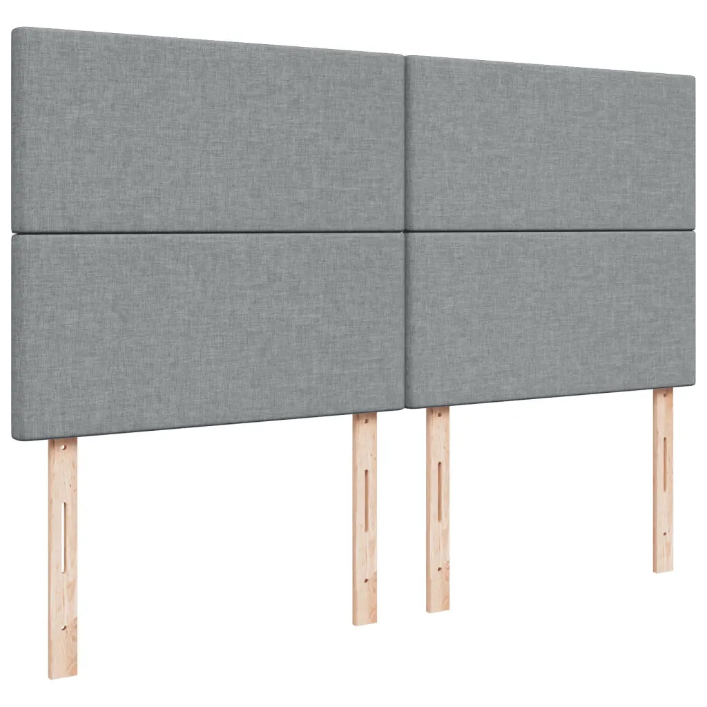 Giroletto a Molle con Materasso Grigio Chiaro 200x200cm Tessuto 3294068