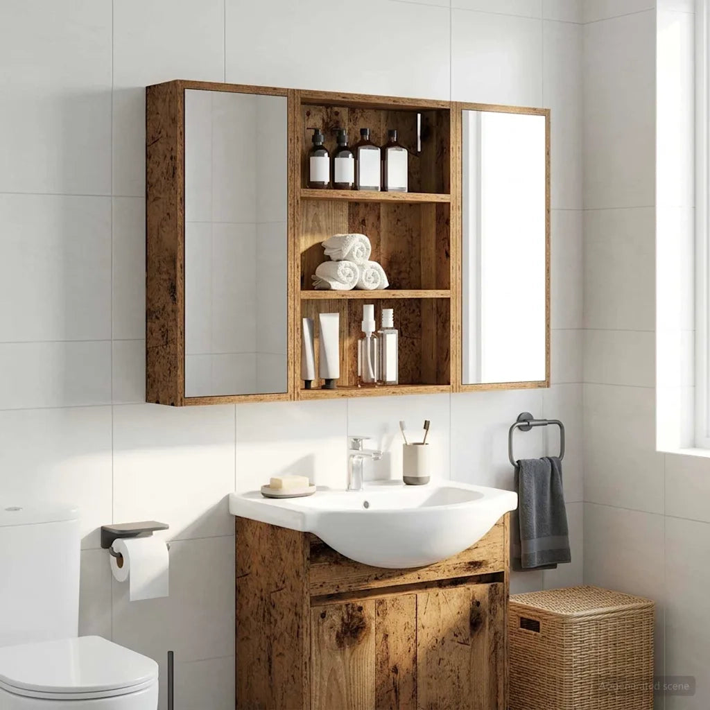 Armadio da bagno a muro Legno vecchio 40 x 10 x 60,5 cm