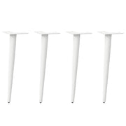 Set di 4 gambe affusolate per tavolino da caffè 30 x 31 cm con piedini regolabili stile moderno acciaio bianco 02_0056806