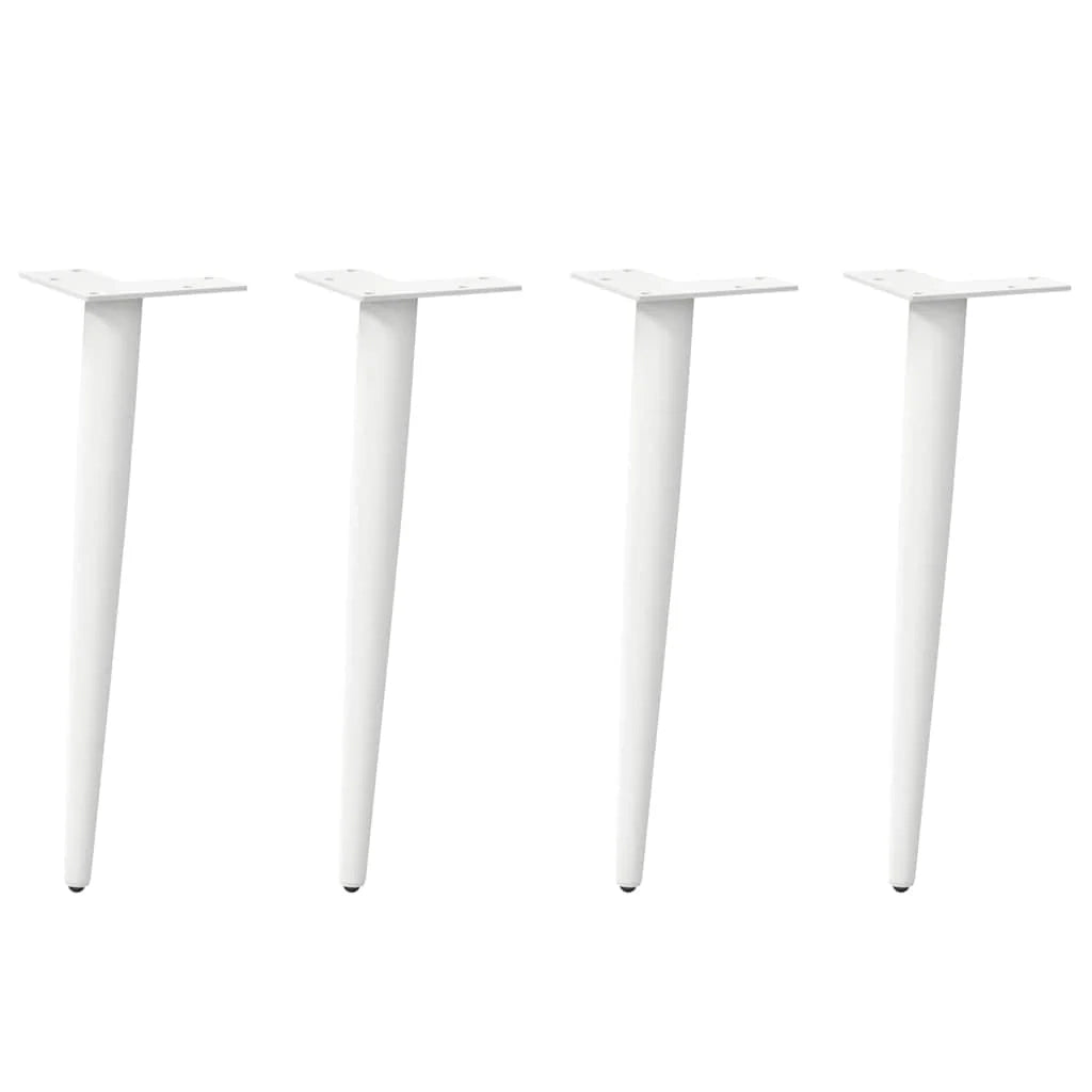 Set di 4 gambe affusolate per tavolino da caffè 30 x 31 cm con piedini regolabili stile moderno acciaio bianco 02_0056806