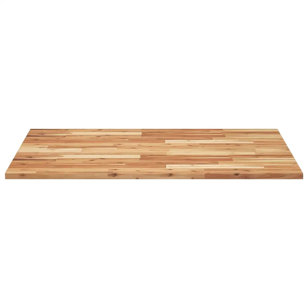 Piano Tavolo Rettangolare 100x80x2cm Legno Massello di Acacia