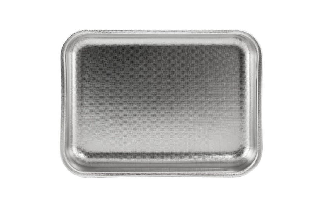 Steel Pan 101801 Teglia da Forno Rettangolare Acciaio Inox 18-10 Antiaderente Antigraffio 25x19x5 cm colore Acciaio Inox