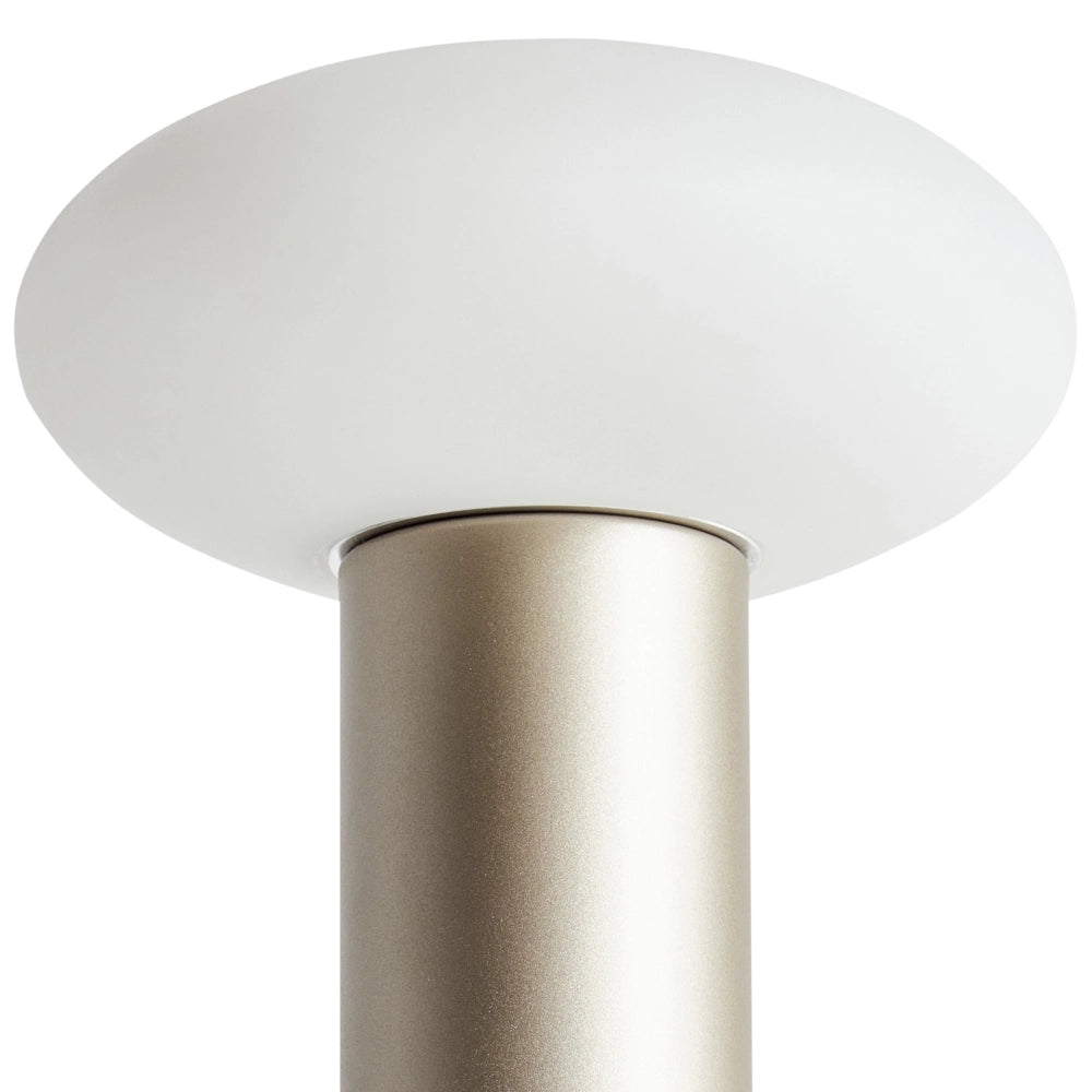 Lampada da tavolo in ferro con luce LED senza fili fungo oro stile moderno