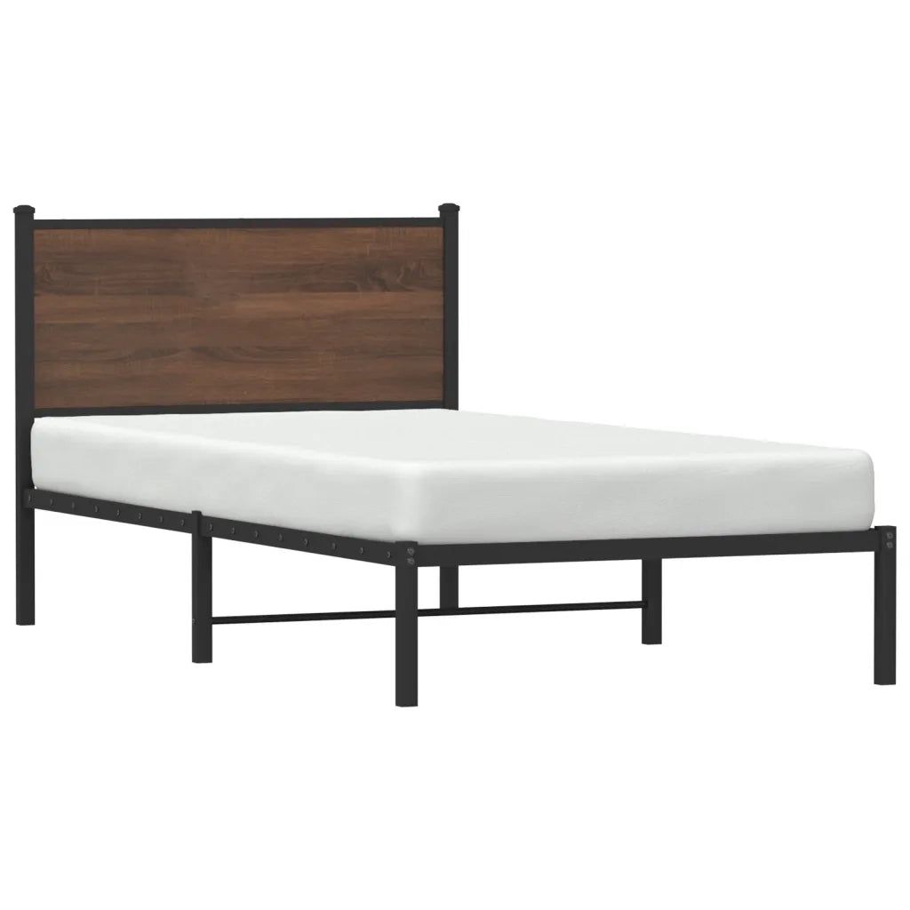 Giroletto senza Materasso in Metallo Rovere Marrone 100x200 cm