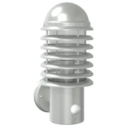 Applique da esterno con sensore di movimento 15 x 15 x 33,5 cm moderna illuminazione di sicurezza in acciaio inox argento 02_0056569