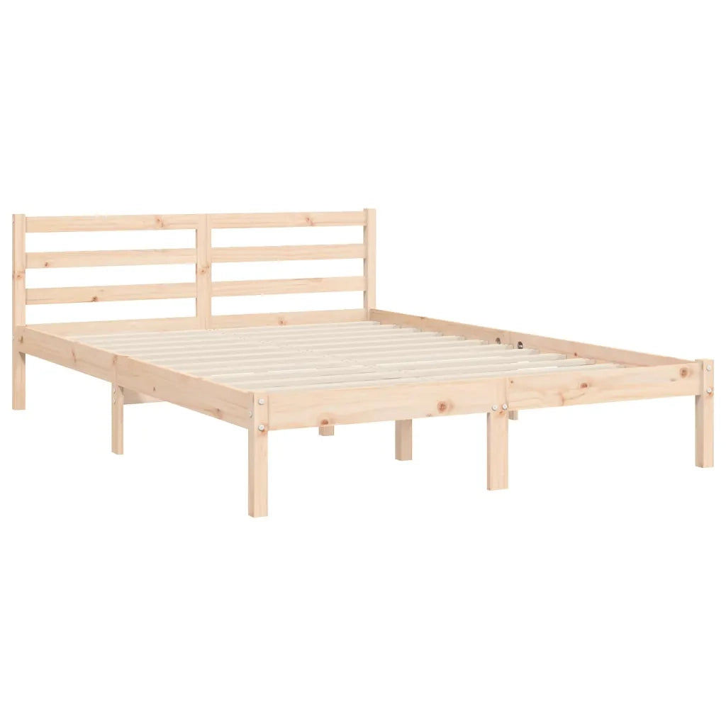 Giroletto con Testiera-Struttura Letto con testiera Double in Legno Massello 858433