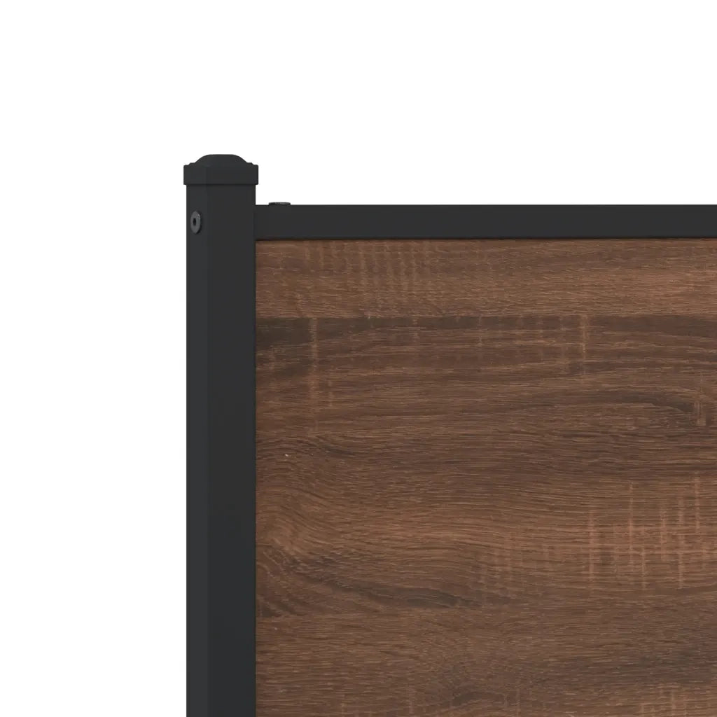 Giroletto senza Materasso in Metallo Rovere Marrone 90x200 cm 4007951