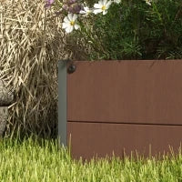 Fioriera rialzata con griglia per piante rampicanti, bacino per fiori da 64L, legno composito-plastica e alluminio