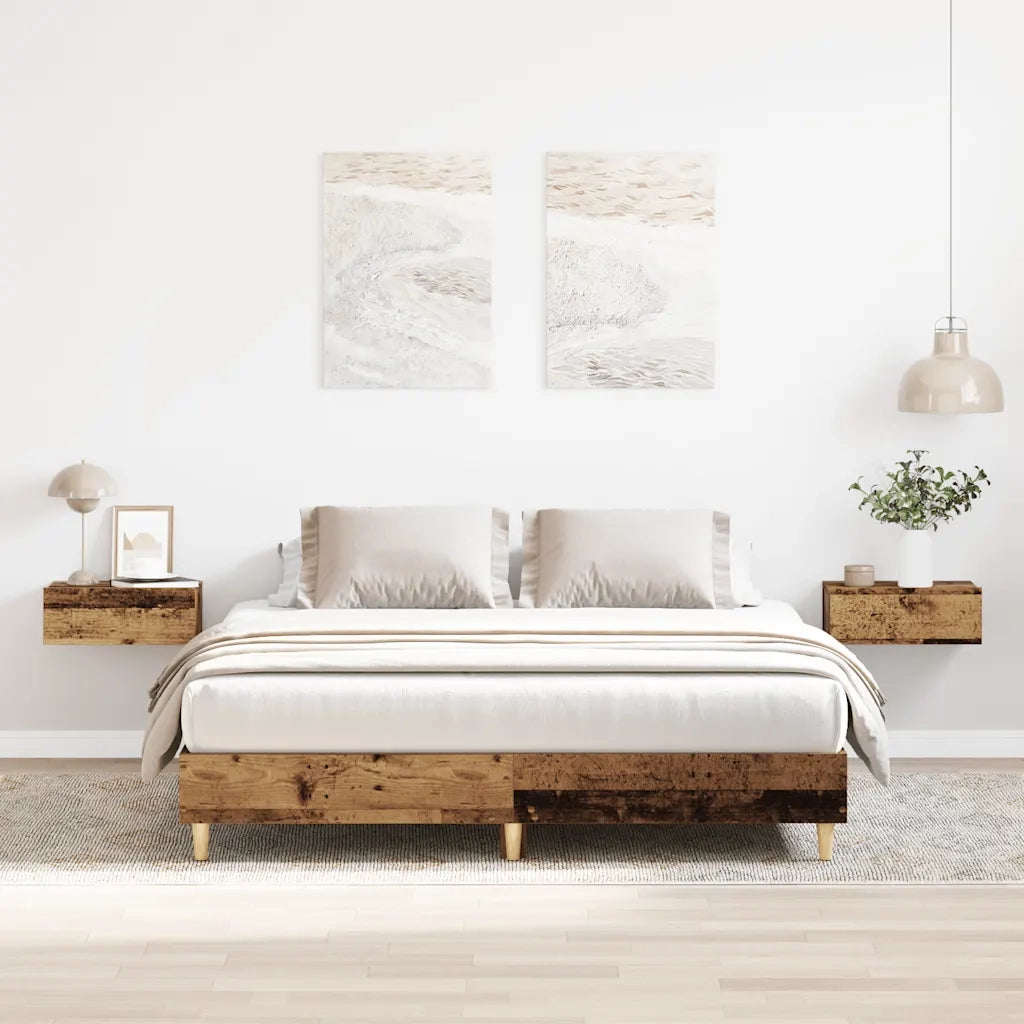 vidaXL Giroletto senza Materasso Legno Antico 140x200 cm in Truciolato