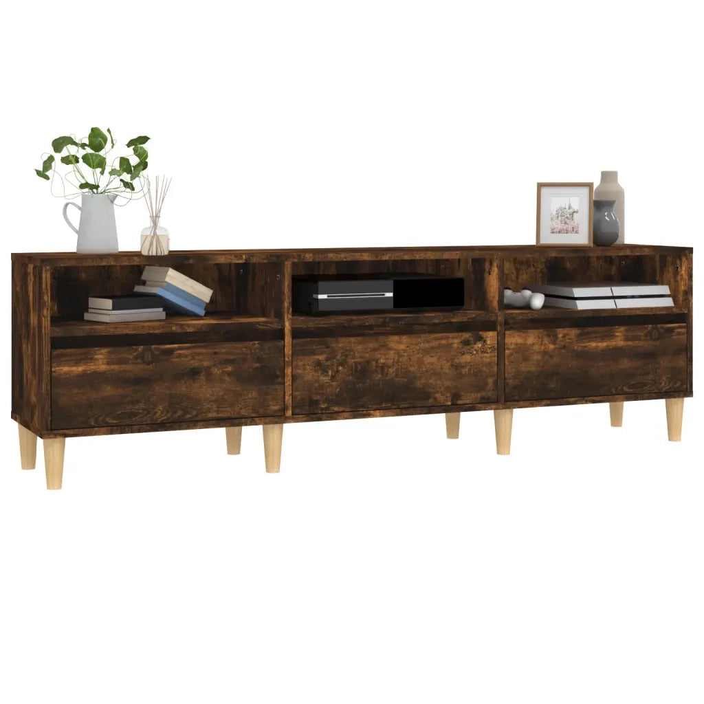 Mobile Porta TV Rovere Fumo 150x30x44,5 cm in Legno Multistrato 831914