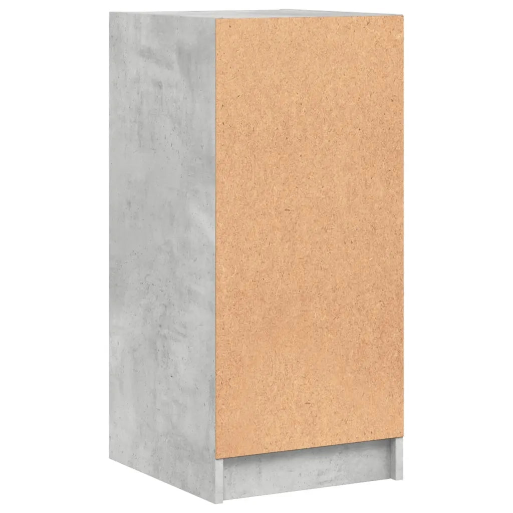 vidaXL Mobile con Ante in Vetro Grigio Cemento 35x37x75,5 cm