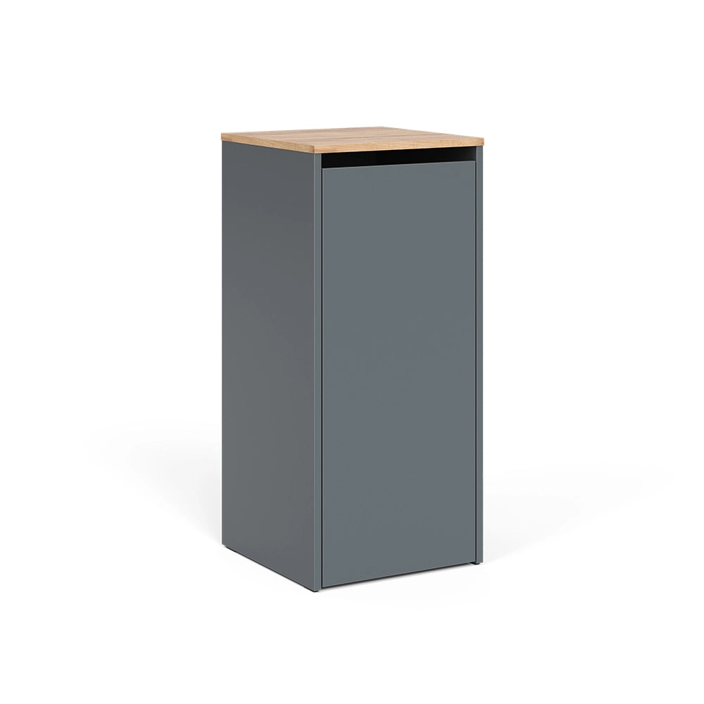 Vicco Mobiletto da bagno Antracite/quercia dorata 40.2 x 88.2 cm con cesto portabiancheria