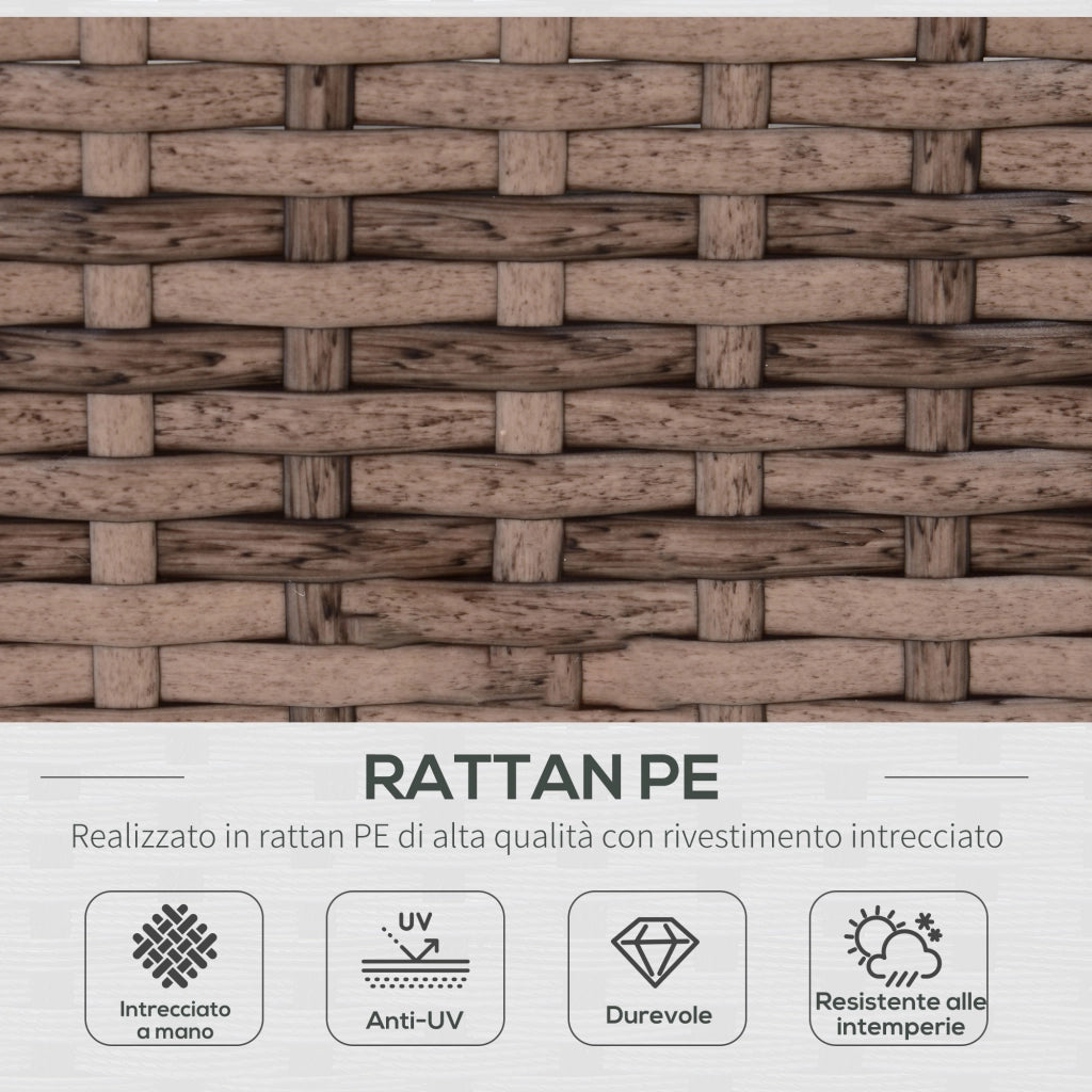 Set Salotto Giardino 7 Pezzi con Divano Modulabile e Tavolino ¨C zephmum ¨C Grigio, Polyrattan