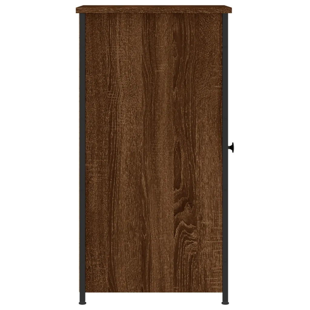 Comodino Rovere Marrone 32x42x80 cm in Legno Multistrato 825971