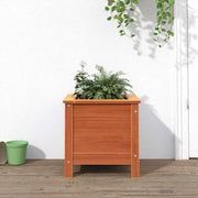 Vaso da giardino-Fioriera Esterno-Contenitore per Piante Marrone cerato 40 x 40 x 39 cm Pino massello