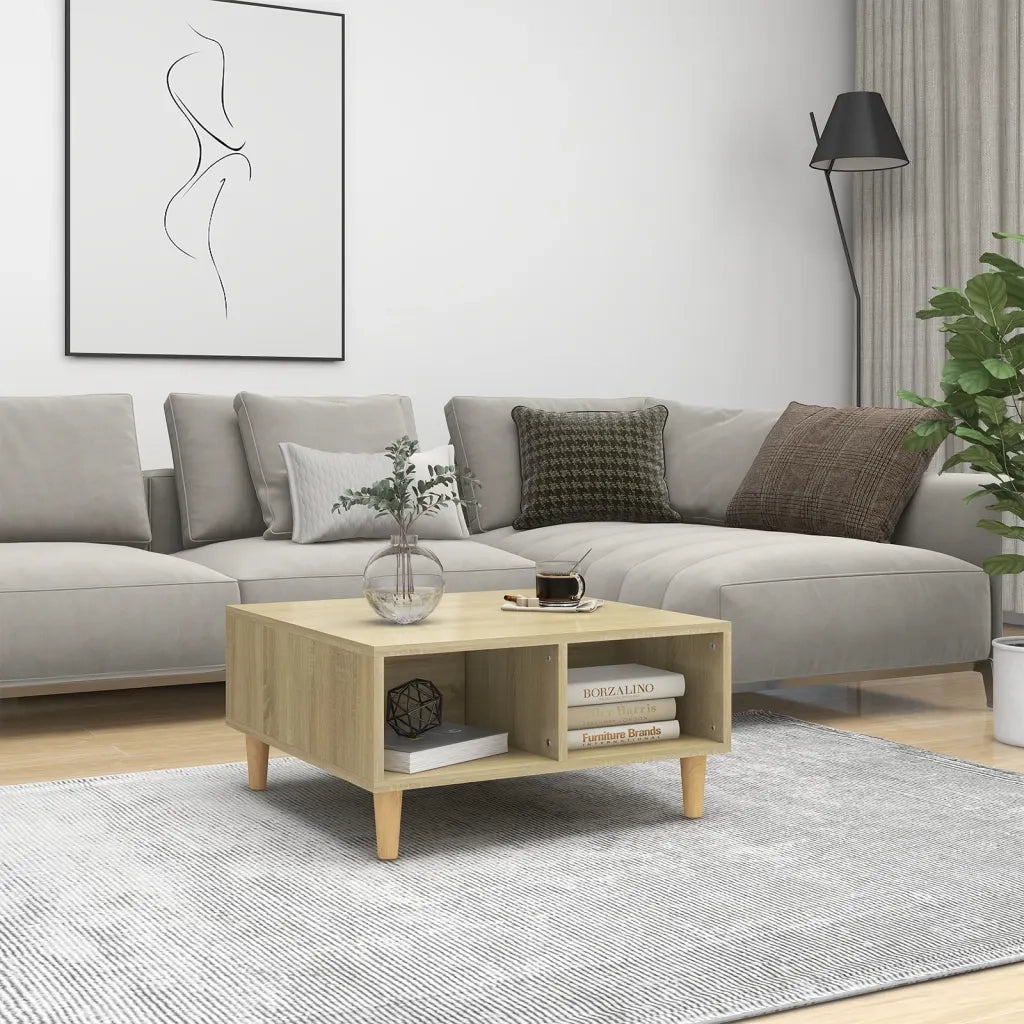 Tavolino da Salotto Rovere Sonoma 60x60x30 cm Legno Multistrato 805980