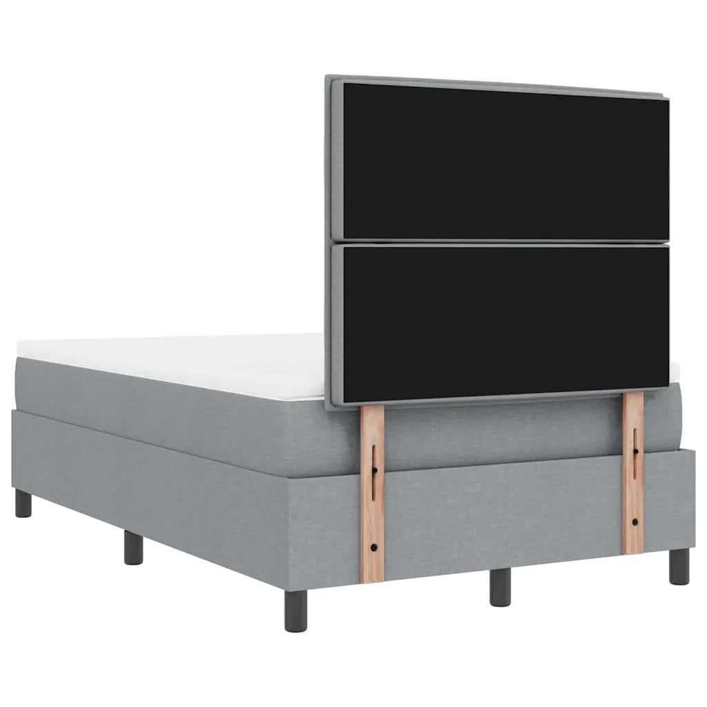 Letto a molle con materasso Grigio chiaro 120 x 200 cm Tessuto 3342781
