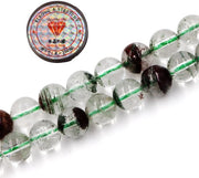 Kralen con corda per la creazione di accessori per l'autoaiuto Pietre decorative per l'autoaiuto Bracciale energetico con pietre 8 mm = 96 pezzi e 1 rotolo di corda Pietra fantasma AAA 8 mm