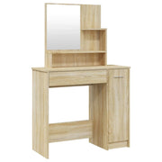 Toletta dal design contemporaneo con specchio 86,5 x 35 x 136 cm beige 02_0006294