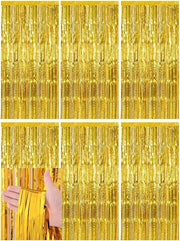 Ghirlande di stelle 6 pezzi dorati per decorazione di festa - 1m x 2m