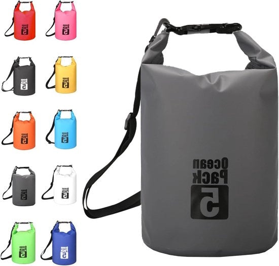 Zak Secche - Tas acqua 2 5 10 15 20 30 l con cinturino regolabile - Grigio 5L