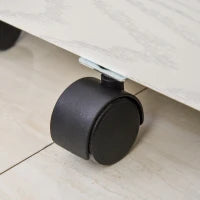 Schedario da Ufficio Cassettiera Per Scrivania in Legno, 2 Cassetti, Serratura con 2 Chiavi, Bianco, 40x45x55.6cm