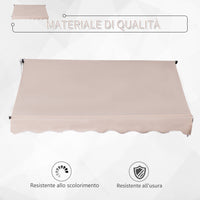 EasyComfort Tenda da Sole 2x1.5 m per Esterno a Rullo con Manovella e Angolazione Regolabile, Beige