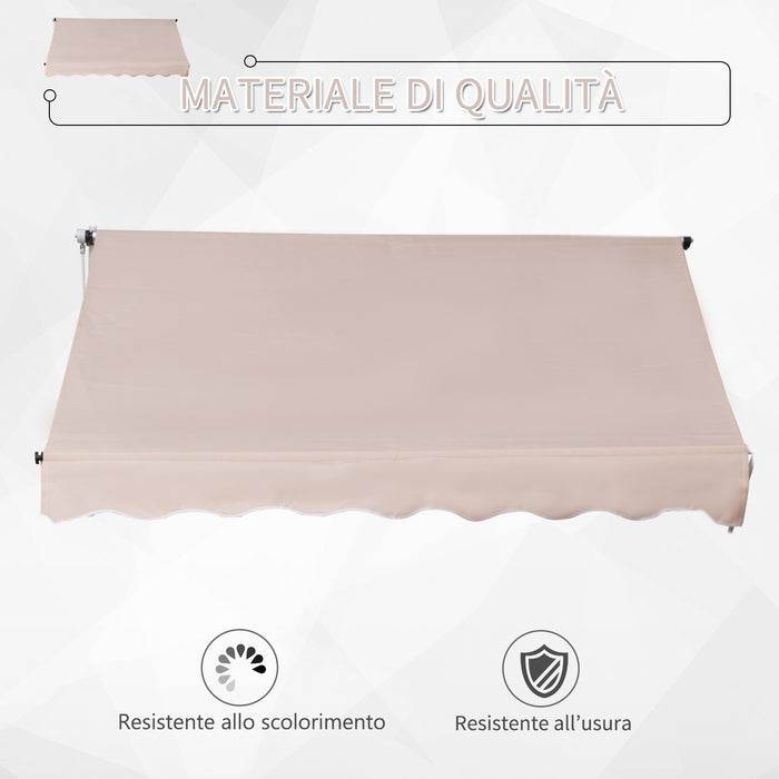 EasyComfort Tenda da Sole 2x1.5 m per Esterno a Rullo con Manovella e Angolazione Regolabile, Beige