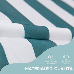 Easycomfort Tenda da Sole da Esterno 2x1.5m a Rullo con Manovella, Altezza e Angolazione Regolabile, Bianco e Verde