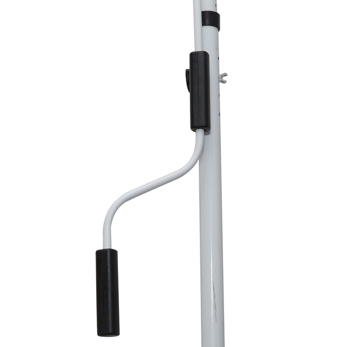 Easycomfort Tenda da Sole da Esterno 2x1.5m a Rullo con Manovella, Altezza e Angolazione Regolabile, Bianco e Verde