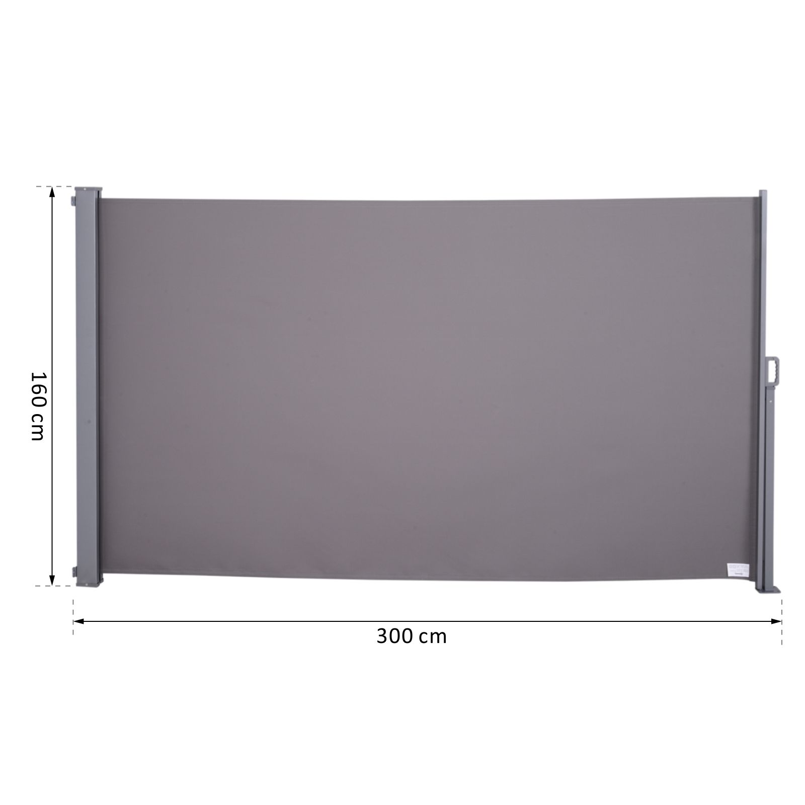 EasyComfort Tenda da Sole Laterale e Avvolgibile (3x1.6m) in Alluminio e Poliestere Imperemabile Anti-UV, per Vento/Privacy