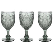 Set 3 calici Savoia 320 cc in vetro grigio