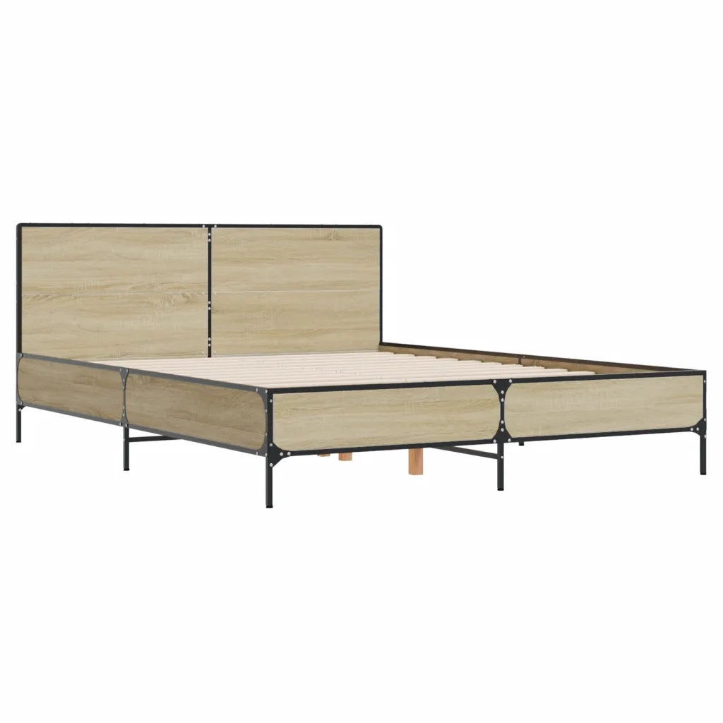 Giroletto Rovere Sonoma 160x200 cm in Legno Multistrato Metallo 3280008