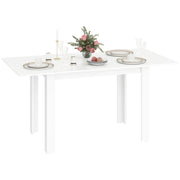 Tavolo da pranzo allungabile 4-6 persone ¨C Xylo ¨C MDF bianco lucido 120-160x80x78 cm