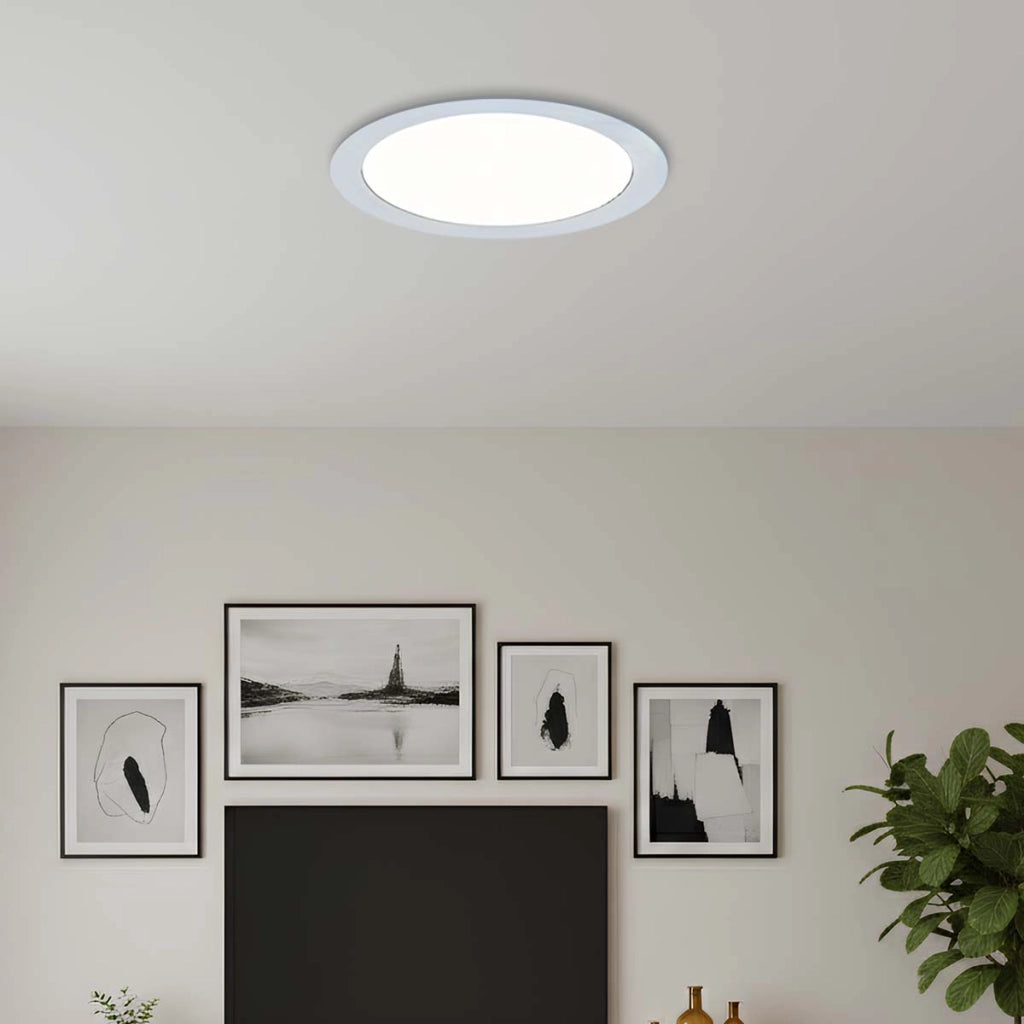 Pannello LED Luminoso Rotondo 25W Incassato nel Soffitto Design Moderno Bianco Avizar