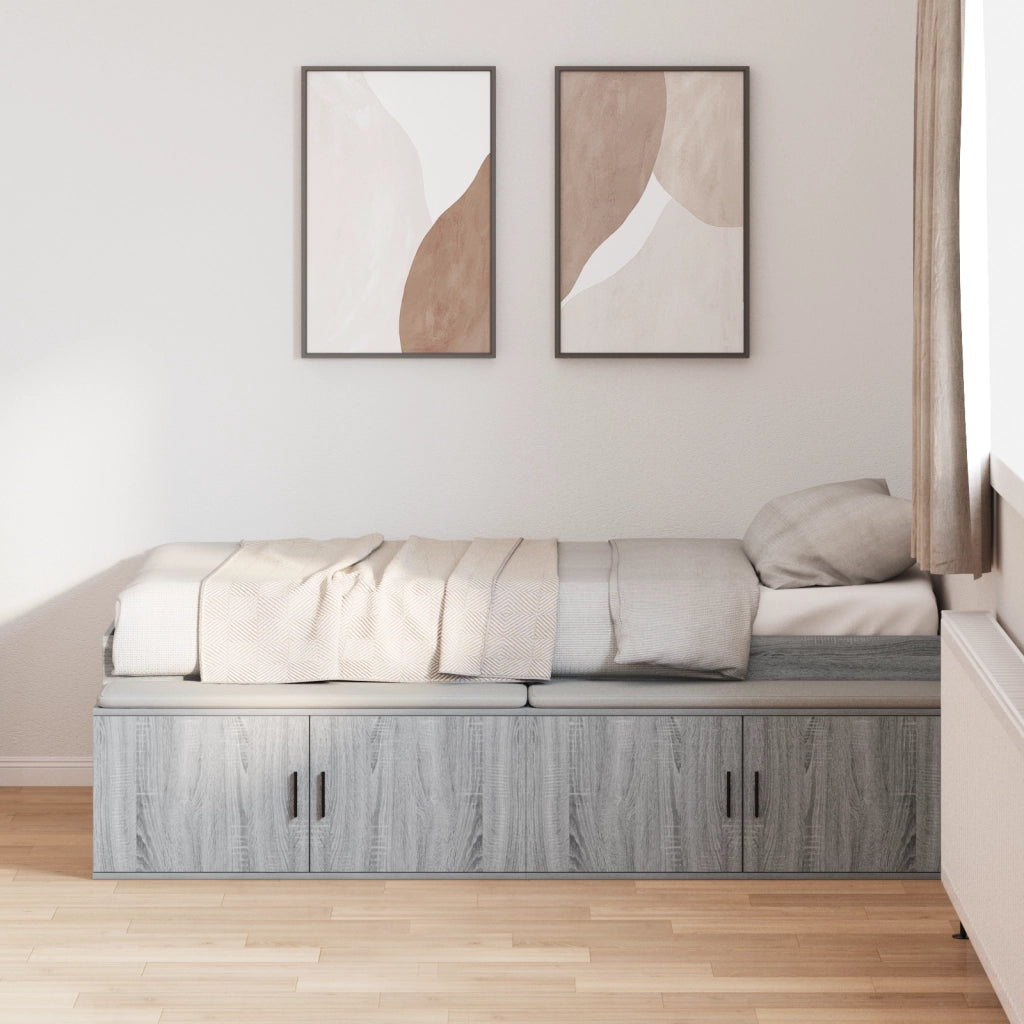 Struttura letto Grigio sonoma 90x200 cm