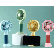 Trade Shop - Mini Ventilatore Usb 3 Velocità Regolabile Portatile Piccola Tascabile Viaggi Ufficio -