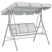 DONDOLO DA GIARDINO 3 POSTI CON TETTO PARASOLE RIMOVIBILE, 171X108X154 CM, GRIGIO CHIARO