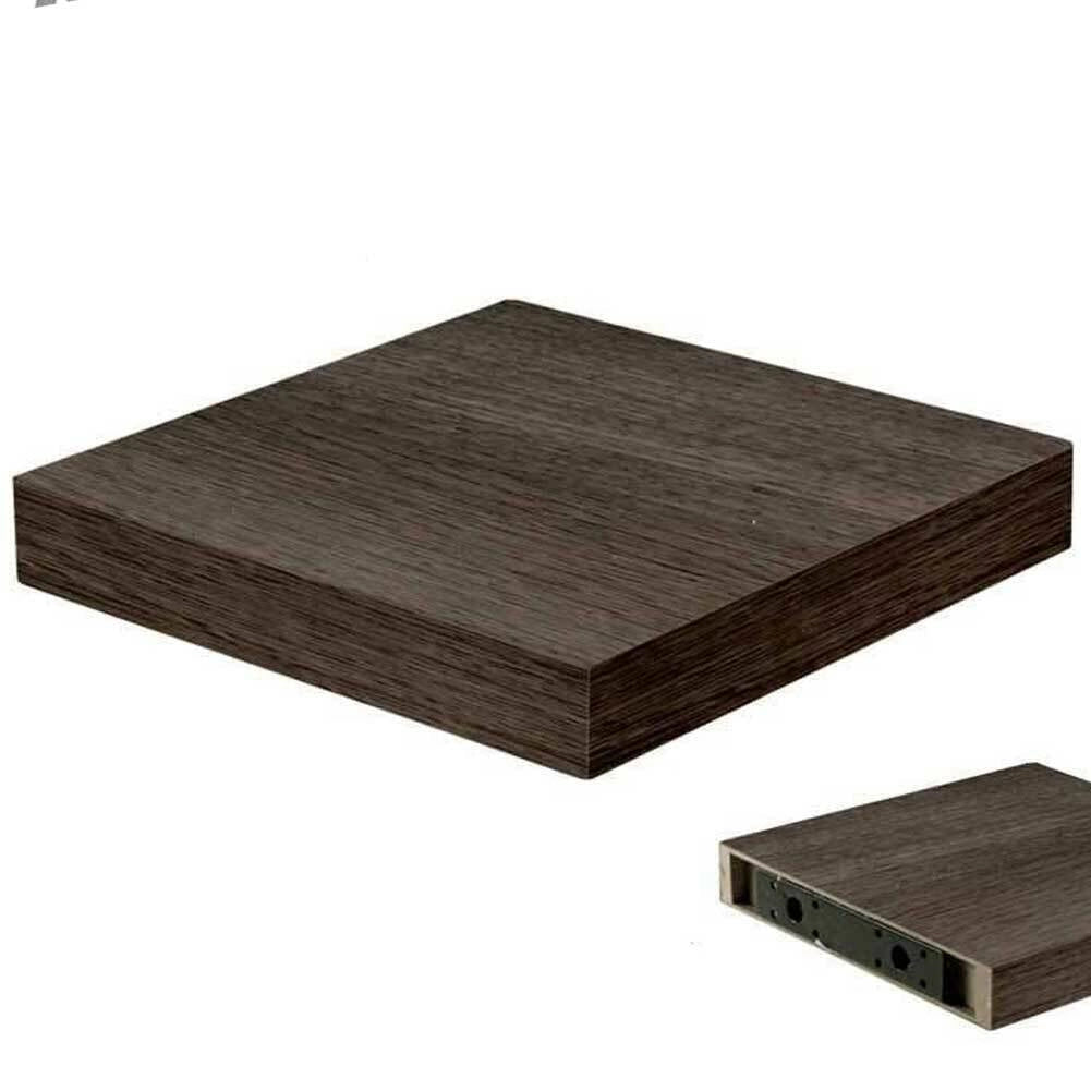 Mensola Parete Quadrata Scaffale 25x25x4cm Libreria Legno MDF Wenghe Moderna