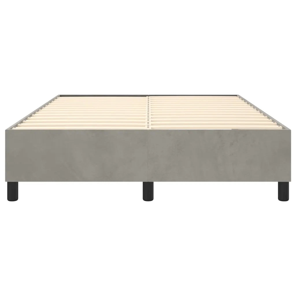 Struttura Letto a Rete a Molle-Giroletto Grigio Chiaro 140x200 cm Velluto 540698