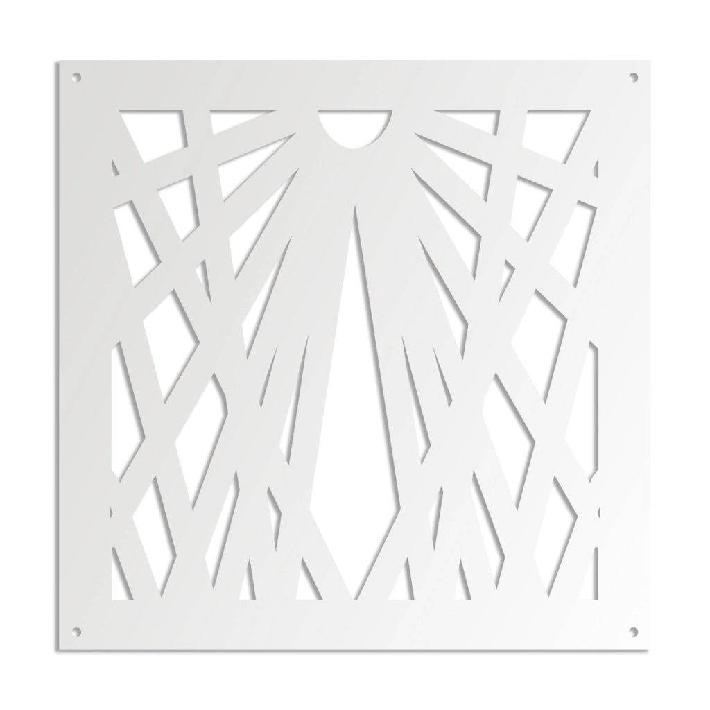 LASER - Pannello in PVC traforato - Parasole Colore: bianco, Misura: 48x48 cm