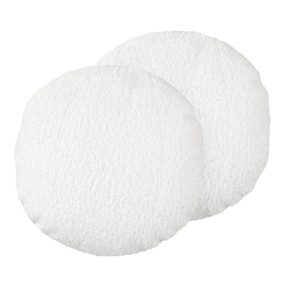 Set di 2 cuscini in tessuto bianco ⌀ 30 cm Cuscini decorativi con imbottitura morbida Accessori Soggiorno Camera da letto