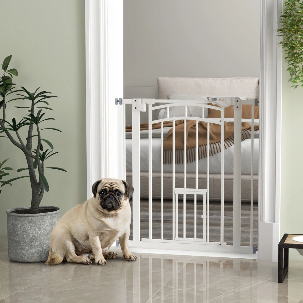 Cancellino per Cani ¨C Zephmum ¨C Acciaio e PA, Bianco, 74-80x76 cm
