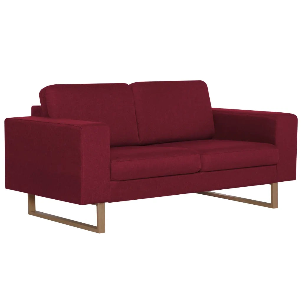 Divano a 2 Posti in Tessuto Rosso Vino cod mxl 21497